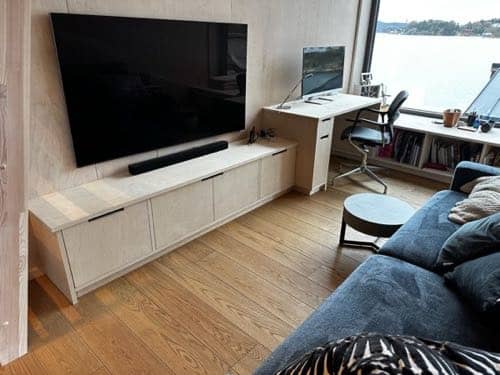 Detalj av håndlaget møbel